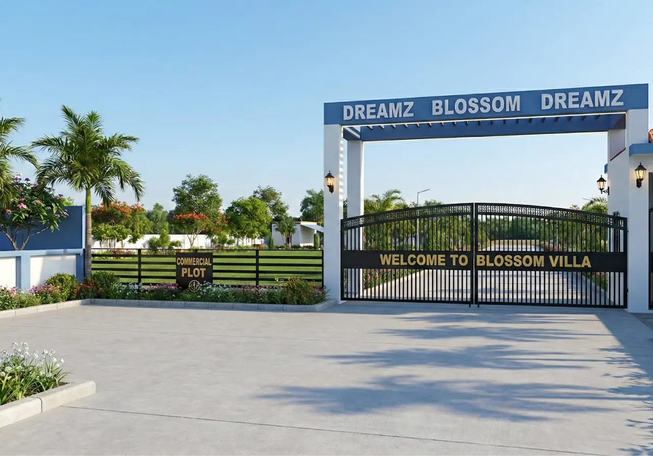 Blossom Villa planned gated entrance